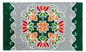 Coir Doormat - ECO- FRIENDLY PVC COIR DOOR MAT (75 x 45 x 1.5 cm)  Flower Design  Green Colour - 18 x 30 inch (45 x 75 cm)