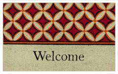 Coir Doormat - ECO- FRIENDLY PVC COIR DOOR MAT (75 x 45 x 1.5 cm)  Welcome Design  Brown & Biege colour - 18 x 30 inch (45 x 75 cm)